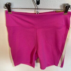 Hot Pink Bike Shorts – NWT, 6" High-Waist